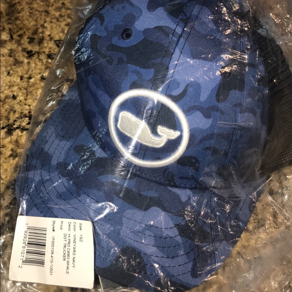 Brand New Blue Camo Vineyard Vines Hat